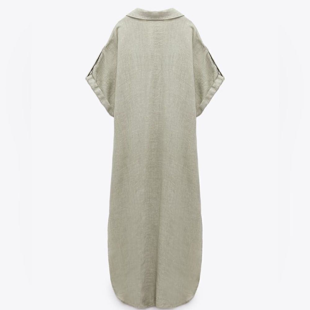 ZARA 100% LINEN DRESS - Picture 4 of 7